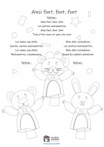 Comptine enfant 'Ainsi font, font, font' - coloriage