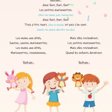 Comptine enfant \'Ainsi font, font, font\' - paroles, partition