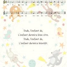 Comptine, berceuse \'Dodo, l\'enfant do\' - paroles, partition