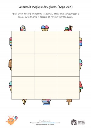 Concentrations et Concentrations en Imprimer - Puzzle des Glaces - page 2