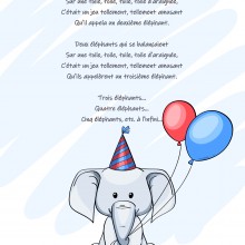 Comptine enfant \'Un éléphant qui se balancait\' - paroles