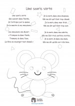 Comptine enfant 'Une souris verte' - coloriage