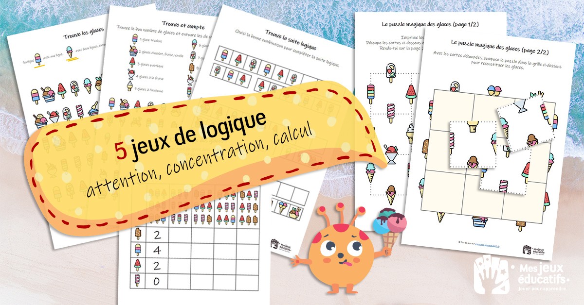 Kit de jeux et exercices (logique + calcul) à imprimer > Mes Jeux